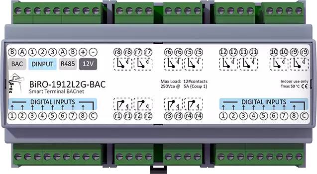 Modulo di IO BACnet per smart buildings e management control