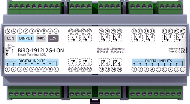 BiRO-1912L2G-LON - LonWorks I/O Device