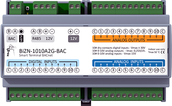 BiZN-1010A2G-BAC - BACnet I/O device