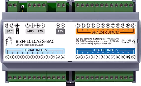 Modulo di IO BACnet per smart buildings e management control