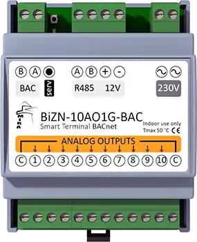 Modulo di IO BACnet per smart buildings e management control