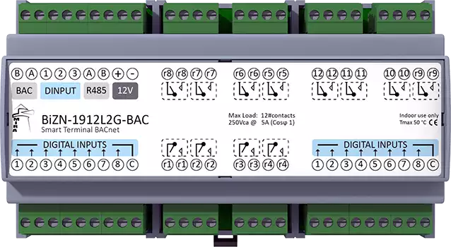 Modulo di IO BACnet per smart buildings e management control