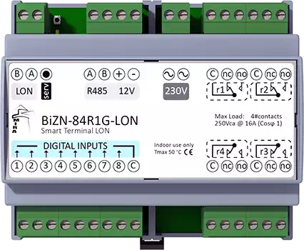 Modulo di IO LonWorks per smart buildings e management control