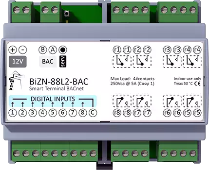 Modulo di IO BACnet per smart buildings e management control