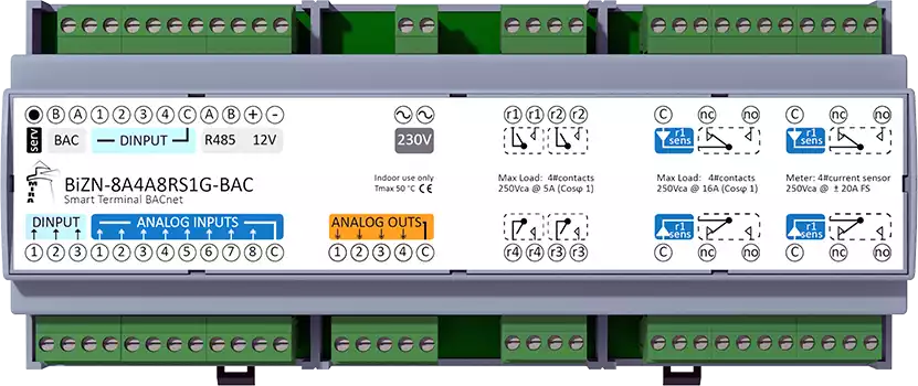 Modulo di IO BACnet per smart buildings e management control