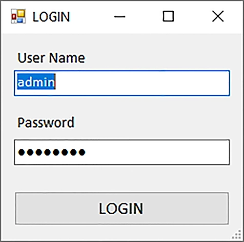 Screen_Login_01 Security functionality per BMS NeuroN